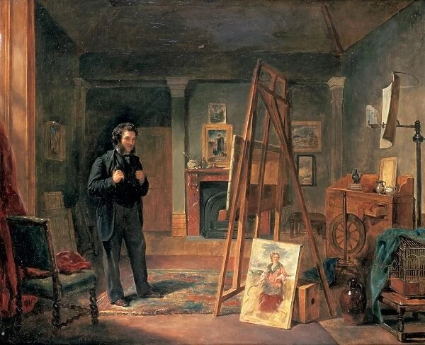 Portrait of Thomas Faed in his Studio, oil on canvas. John Ballantye (1815-1897)