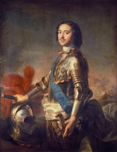 Portrait of tsar peter the great of russia (peter i: 1672 - 1725) by j, m, natier