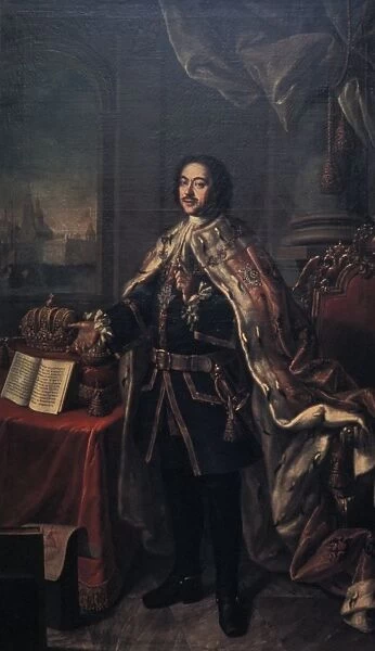 Portrait of tsar peter the great of russia (peter i: 1672 - 1725)