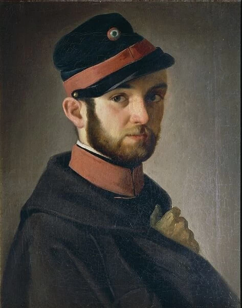 Portrait of Tuscan Volunteer, by Antonio Puccinelli, 1849