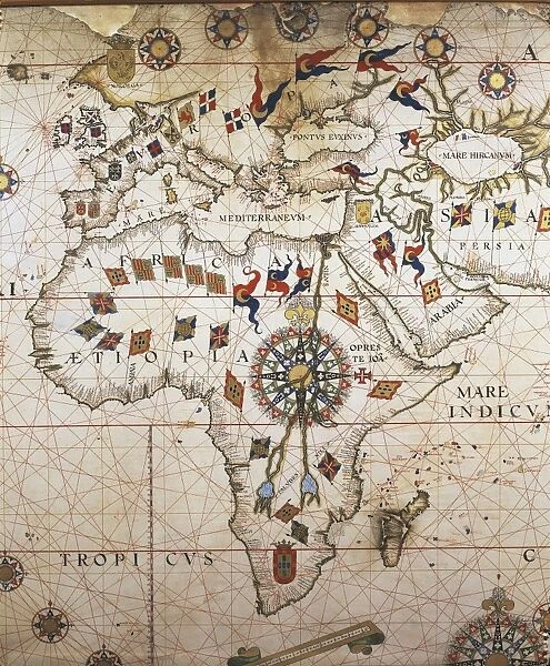 Detail of Portuguese planisphere, 1550