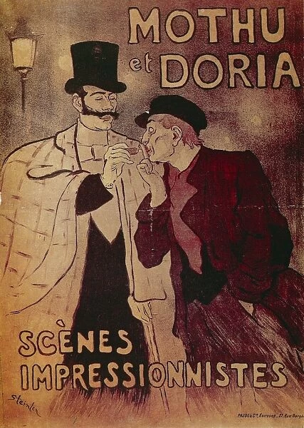 Post Mothu et Doria: scenes impressionnistes, illustration by ophile-Alexandre Steinlen, poster, 1893