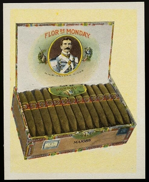 Postcard of Cigar Box. ca. 1919, Postcard of Cigar Box