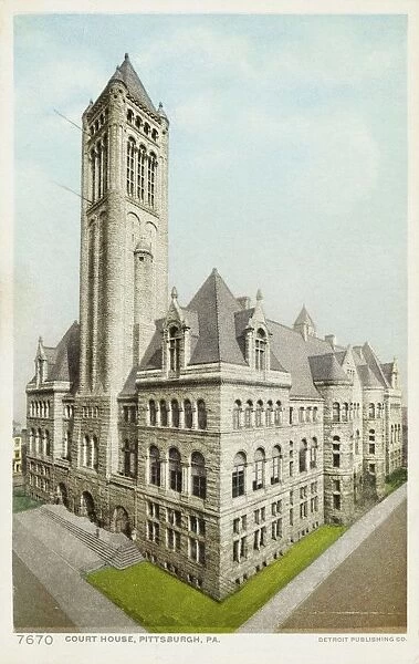 Postcard of Court House in Pittsburgh. ca. 1903, Postcard of Court House in Pittsburgh