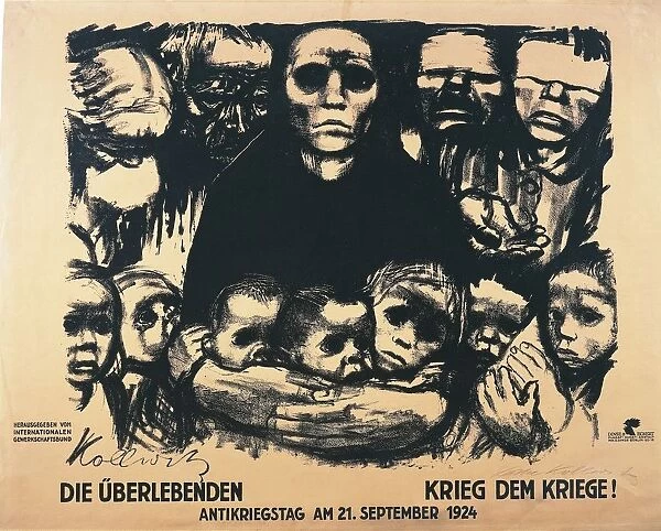 Poster for Antiwar Day, by Kathe Schmidt Kollwitz (1867-1945), 1924
