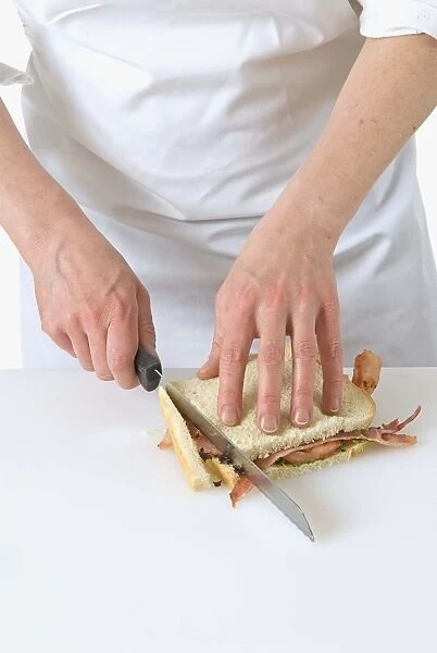 Preparing a BLT sandwich