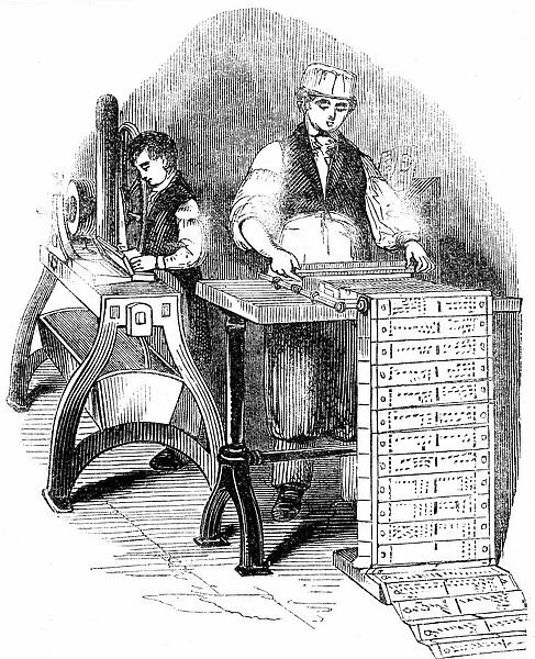 Preparing punched cards for a Jacquard loom