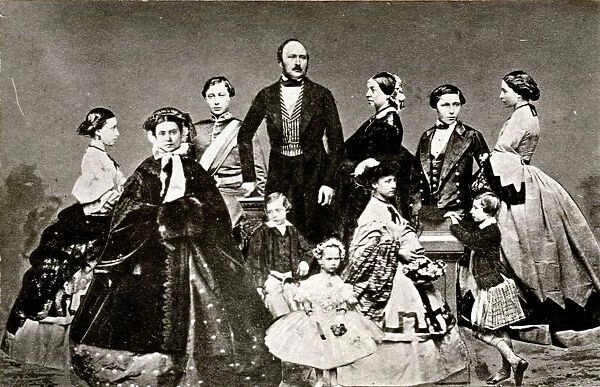 Prince Albert (Prince Consort) with Queen Victory and their Children