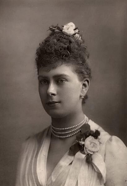 Princess Mary (May) of Teck (1867-1953) at the time of her betrothal to Prince George of Wales who