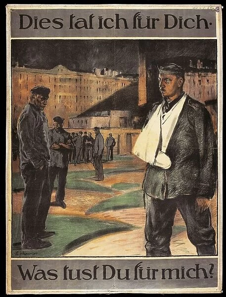 Propaganda poster from World War I by W. Hammer, 1918