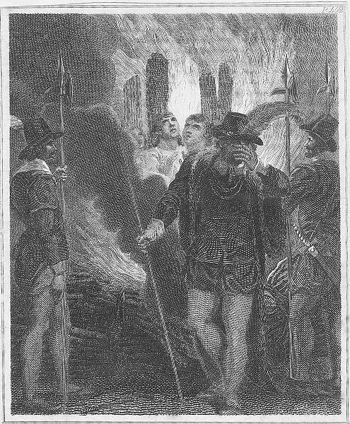 Five Protestant martyrs burnt at the stake