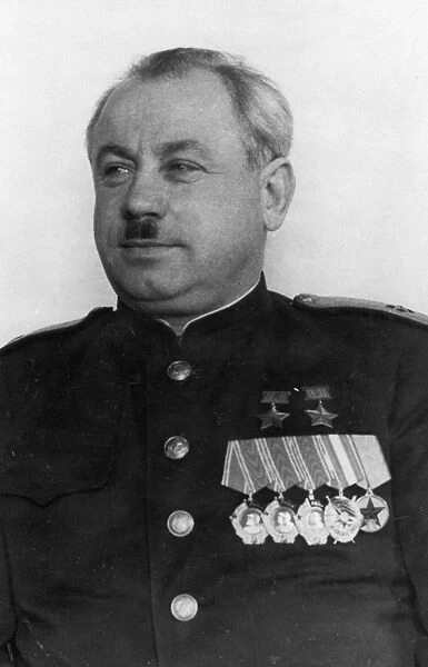 Rear admiral ivan pananin, chief administrator of the northern sea route, 1944, world war 2, ussr, famous leader of 1930s soviet polar expeditions