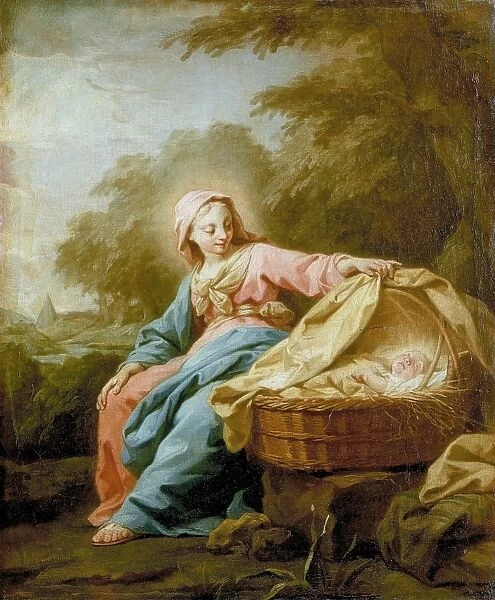 Rest during the flight into Egypt 1756. Jean Restout (1732-1779) Italian painter