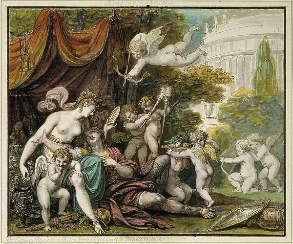 Rinaldo and Armida by Richard Cosway (1742-1821), inspired by Jerusalem Delivered (La Gerusalemme liberata, 1581) by Torquato Tasso (1544-1595)