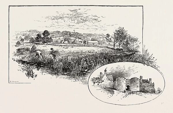 Rockingham Village and Castle (Left), Gateway of the Castle (Right), Uk. Rockingham is a Village