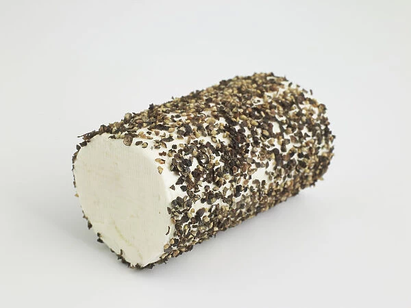 Roll of Lowna Dairy Goats Cheese with peppercorns
