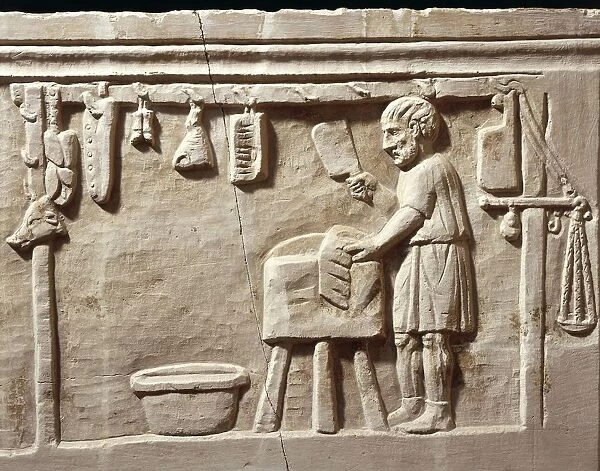Roman civilization, Relief depicting butchers shop