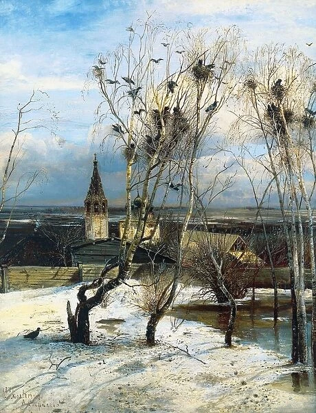 Rooks are back again by Alexei Kondratyevich Savrasov 1871