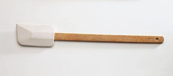 Rubber spatula with a wooden handle