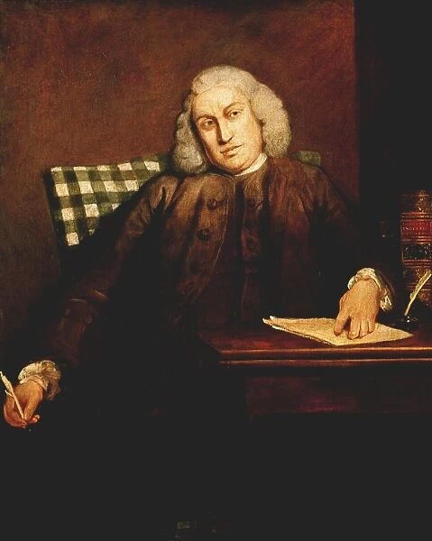 Samuel Johnson (1756-1757) English lexicographer critic and writer. Portrait by J Reynolds
