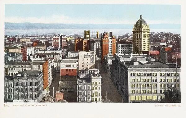 San Francisco and Bay Postcard. ca. 1900-1910, San Francisco and Bay Postcard