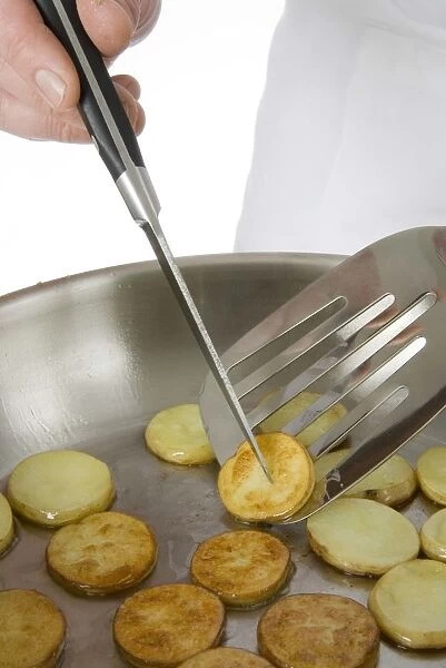 Saute potatoes