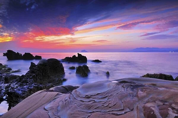 Scenic shot of North Coast of Taiwan in Wanli District