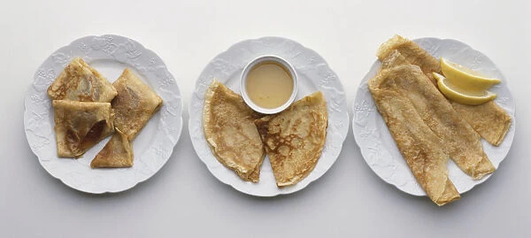 A selection of three ways of preparing pancakes