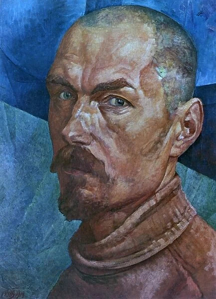 Self-portrait, 1918. Kuzma Petrov-Vodkin (1878-1939) Russian painter. Head-and-shoulders