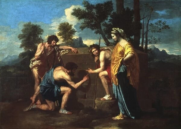 The Shepherds of Arcadia : 1653, oil on canvas. Nicolas Poussin (1594-1665) French painter