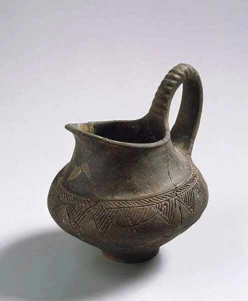 Small pitcher with geometric decorations, from Mati, Albania