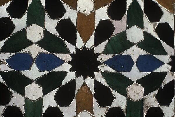 Spain, Andalusia, Granada, Alhambra, Detail, azulejo