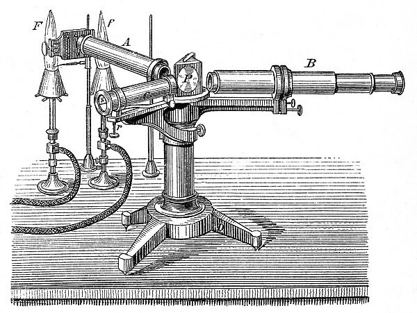 Spectroscopic apparatus used by used by Robert Wilhelm Bunsen (1811-1899) and Gustav
