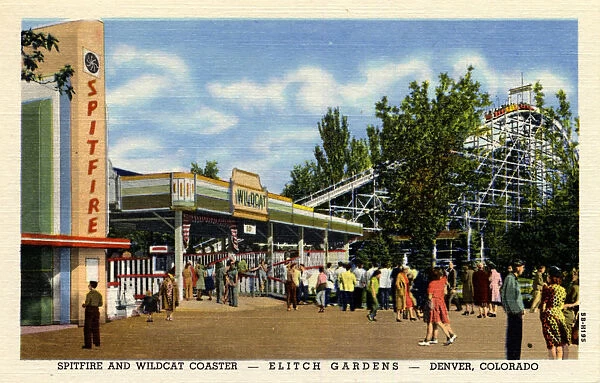 Spitfire and Wildcat Coasters at Elitch Gardens, Denver, Colorado