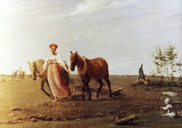 Spring ploughing a painting by alexei venetsianov (1780 - 1847)