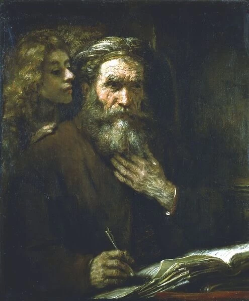 St Matthew the Evangelist (1661). Rembrandt van Rijn (1606-1669), Dutch artist. Louvre