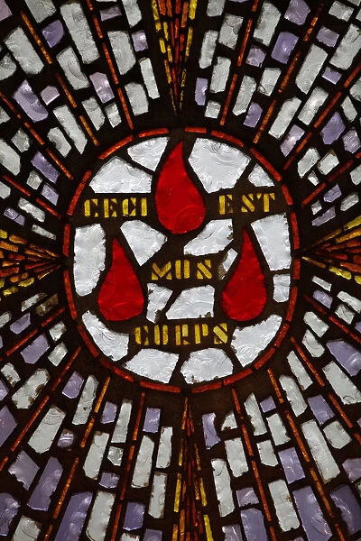 Stained glass in Holy Sacrament church