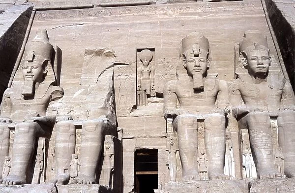 Statues of Rameses II, ruler of Egypt c1304-c1273 BC, at Abu Simbel