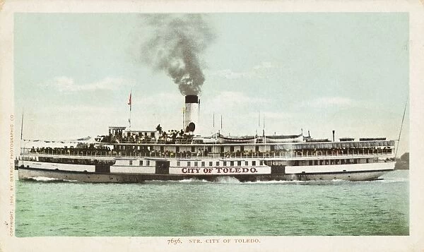 Steamer, City of Toledo Postcard. ca. 1904, Steamer, City of Toledo Postcard
