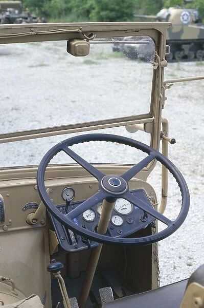 Steering wheel of Italian SPA TM40 tractor, 1940