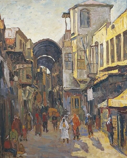The Suks entrance into Damascus by N. Jafari, 1901