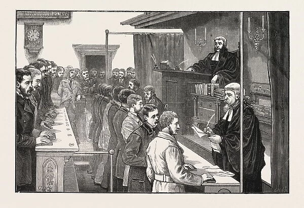 Swearing in Solicitors before the Master of the Rolls, Engraving 1876, Uk, Britain