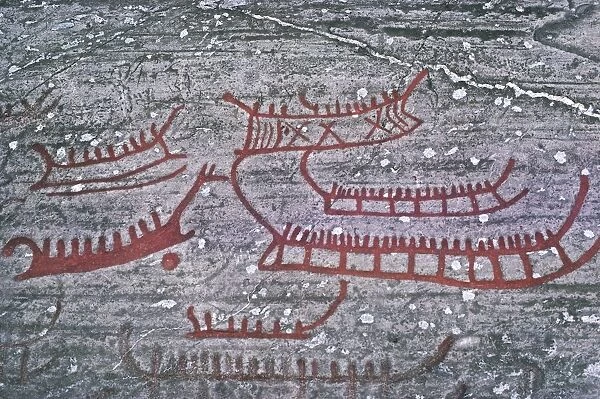 Sweden, Vastra Gotaland County, Norrkoping, rock carvings in Tanum or Tanumshede