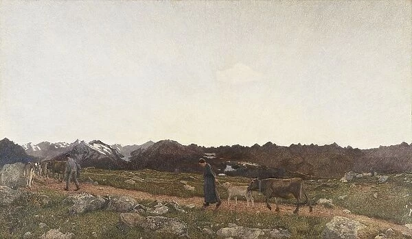 Switzerland, Saint Moritz, Alpine Triptych Nature, 1898-99, oil on canvas