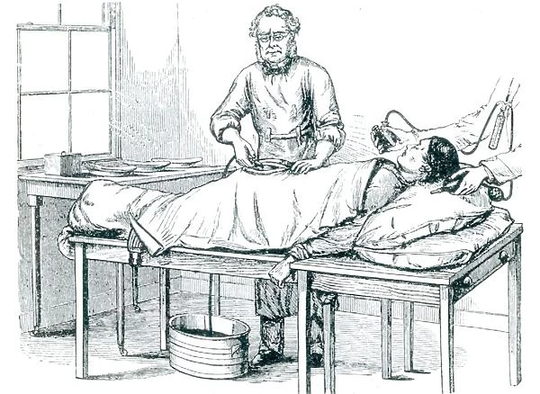 T. S. Wells performing operation