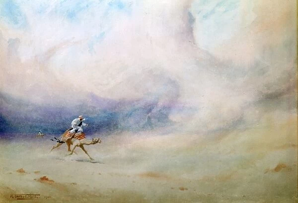 Tempest in the Desert, 1901. Watercolour. Robert Talbot-Kelly (1861-1934) English