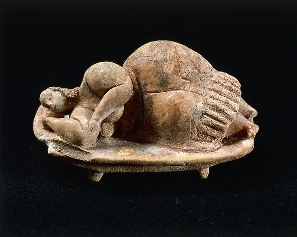 Terracotta statuette known as the Sleeping Lady, from Hal Saflieni Hypogeum
