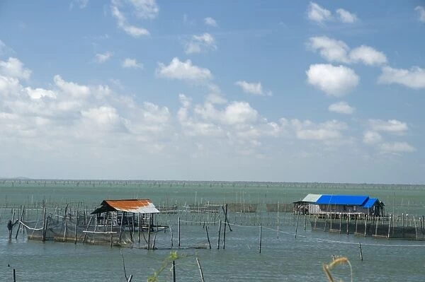 Thailand, Lake Songkhla, Thale Sap, fishing farms