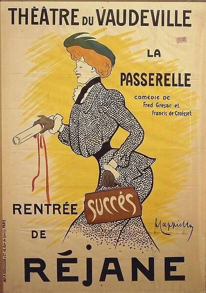 Theatre du Vaudeville: La Passerelle, by Leonetto Cappiello (1875-1942), illustration, 1902