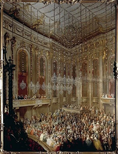 Theatre performance held on occasion of wedding of Joseph II of Austria with Maria Isabella of Parma, October 6, 1760